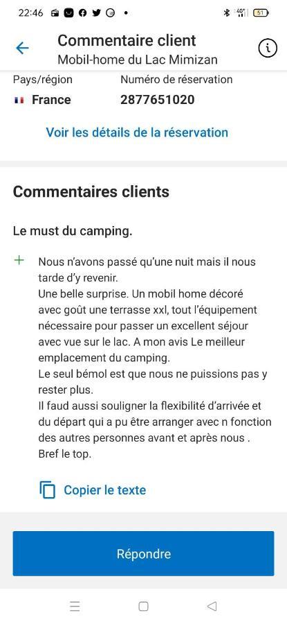 Mobil-Home Du Lac Mimizan Aureilhan  Exterior photo